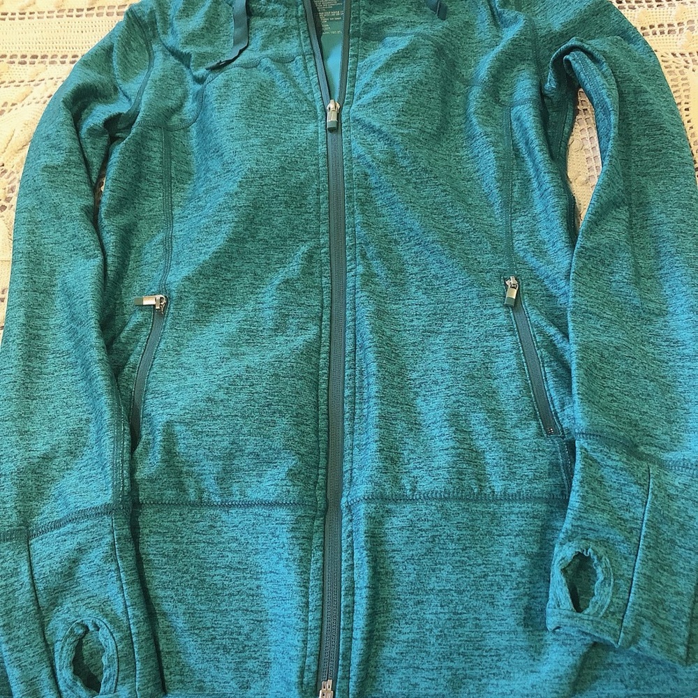 Gap Extra Small Turquoise Workout Jacket Stretchy - image 3